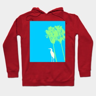 Heron and Palm Trees Hoodie